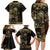 Frangipani Festival Rabaul Family Matching Long Sleeve Bodycon Dress and Hawaiian Shirt PNG Tribal Baining Mask Tattoo - Polynesian Pride