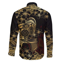 Frangipani Festival Rabaul Family Matching Tank Maxi Dress and Hawaiian Shirt PNG Tribal Baining Mask Tattoo - Polynesian Pride