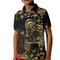 Frangipani Festival Rabaul Kid Polo Shirt PNG Tribal Baining Mask Tattoo - Polynesian Pride