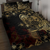 Frangipani Festival Rabaul Quilt Bed Set PNG Tribal Baining Mask Tattoo - Polynesian Pride