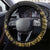 Frangipani Festival Rabaul Steering Wheel Cover PNG Tribal Baining Mask Tattoo - Polynesian Pride