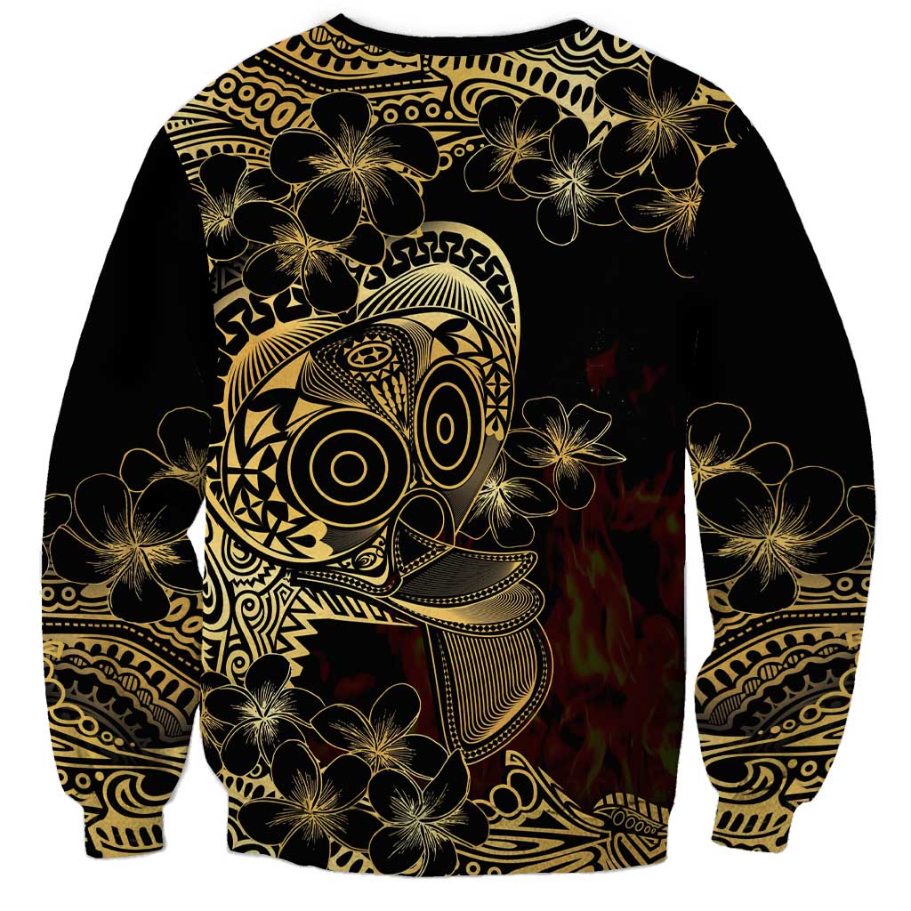 Frangipani Festival Rabaul Sweatshirt PNG Tribal Baining Mask Tattoo - Polynesian Pride