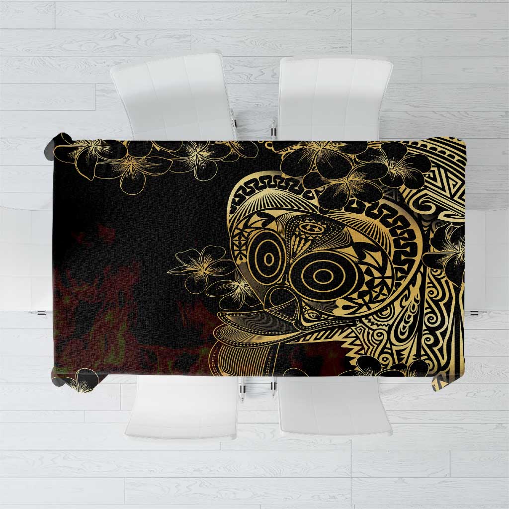 Frangipani Festival Rabaul Tablecloth PNG Tribal Baining Mask Tattoo - Polynesian Pride