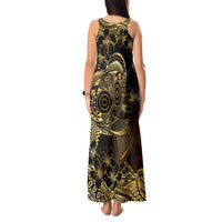 Frangipani Festival Rabaul Tank Maxi Dress PNG Tribal Baining Mask Tattoo - Polynesian Pride