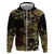 Frangipani Festival Rabaul Zip Hoodie PNG Tribal Baining Mask Tattoo - Polynesian Pride
