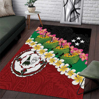 Frangipani Festival Rabaul East New Britain Area Rug Dukduk Dance With Plumeria - Polynesian Pride