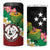 Frangipani Festival Rabaul East New Britain 4 in 1 Can Cooler Tumbler Dukduk Dance With Plumeria - Polynesian Pride