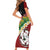 Frangipani Festival Rabaul East New Britain Family Matching Short Sleeve Bodycon Dress and Hawaiian Shirt Dukduk Dance With Plumeria - Polynesian Pride