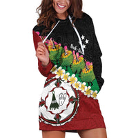 Frangipani Festival Rabaul East New Britain Hoodie Dress Dukduk Dance With Plumeria - Polynesian Pride