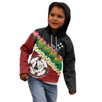 Frangipani Festival Rabaul East New Britain Kid Hoodie Dukduk Dance With Plumeria - Polynesian Pride