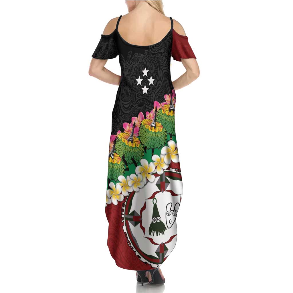 Frangipani Festival Rabaul East New Britain Summer Maxi Dress Dukduk Dance With Plumeria - Polynesian Pride