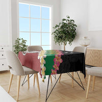 Frangipani Festival Rabaul East New Britain Tablecloth Dukduk Dance With Plumeria - Polynesian Pride