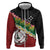 Frangipani Festival Rabaul East New Britain Zip Hoodie Dukduk Dance With Plumeria - Polynesian Pride