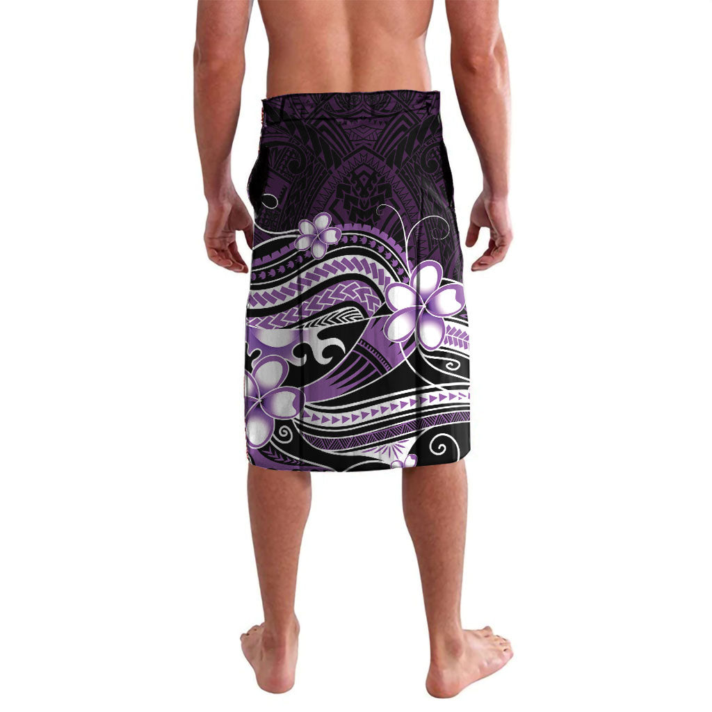 Purple Black Aloha Hawaii Lavalava Polynesian Shark Tattoo Plumeria