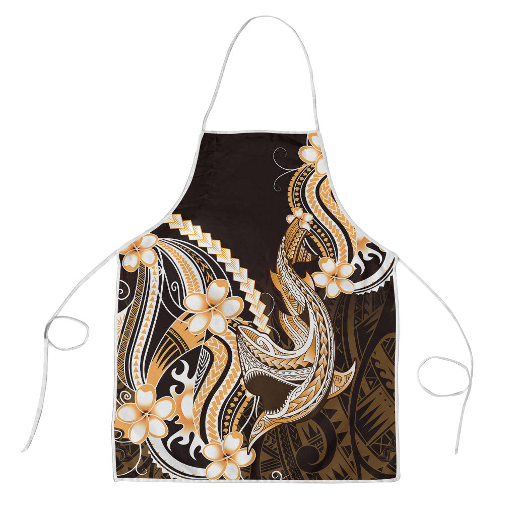 Orange Black Aloha Hawaii Apron Polynesian Shark Tattoo Plumeria LT14 Orange - Polynesian Pride