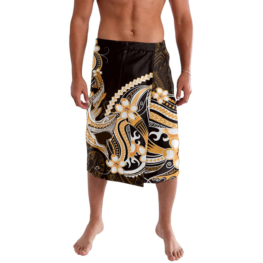 Orange Black Aloha Hawaii Lavalava Polynesian Shark Tattoo Plumeria LT14 Orange - Polynesian Pride
