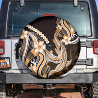 Orange Black Aloha Hawaii Spare Tire Cover Polynesian Shark Tattoo Plumeria