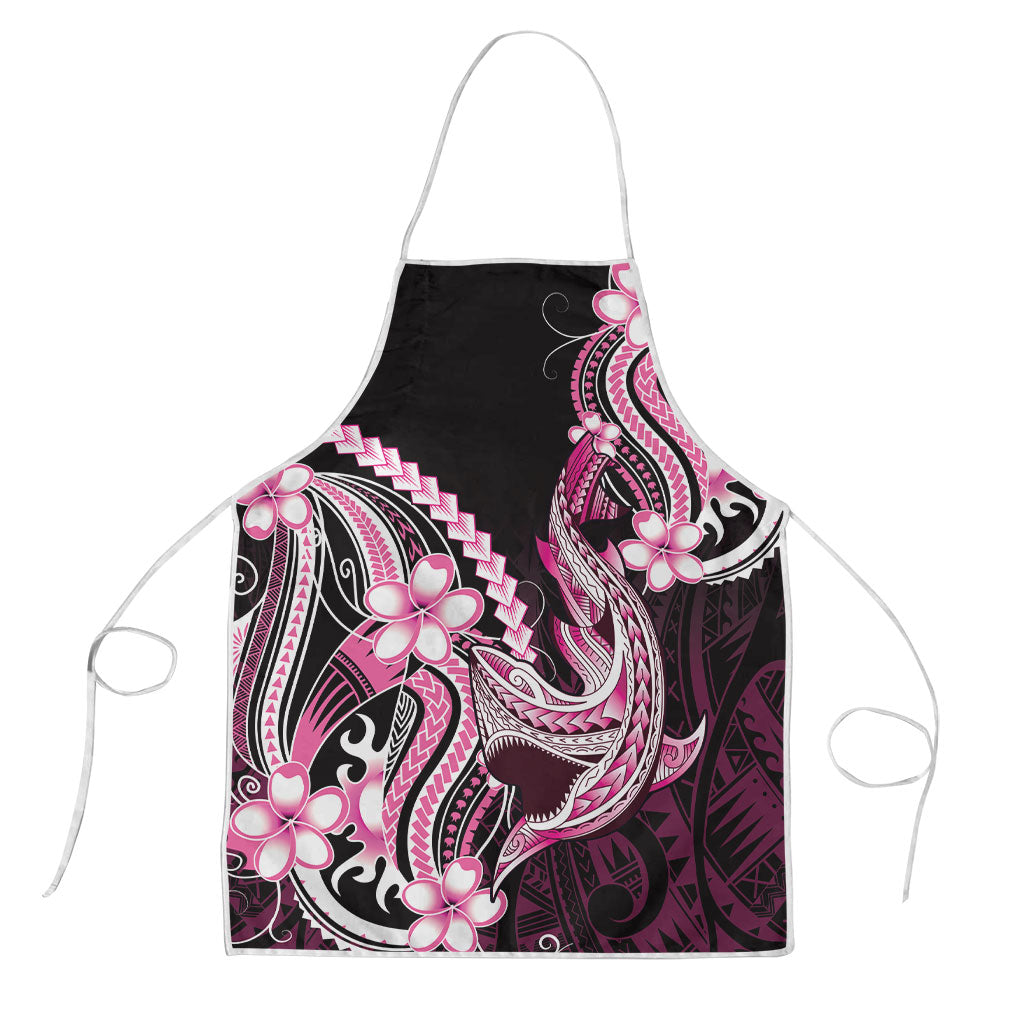 Pink Black Aloha Hawaii Apron Polynesian Shark Tattoo Plumeria