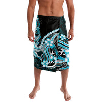 Blue Black Aloha Hawaii Lavalava Polynesian Shark Tattoo Plumeria
