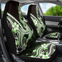 Green Black Aloha Hawaii Car Seat Cover Polynesian Shark Tattoo Plumeria