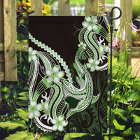Green Black Aloha Hawaii Garden Flag Polynesian Shark Tattoo Plumeria
