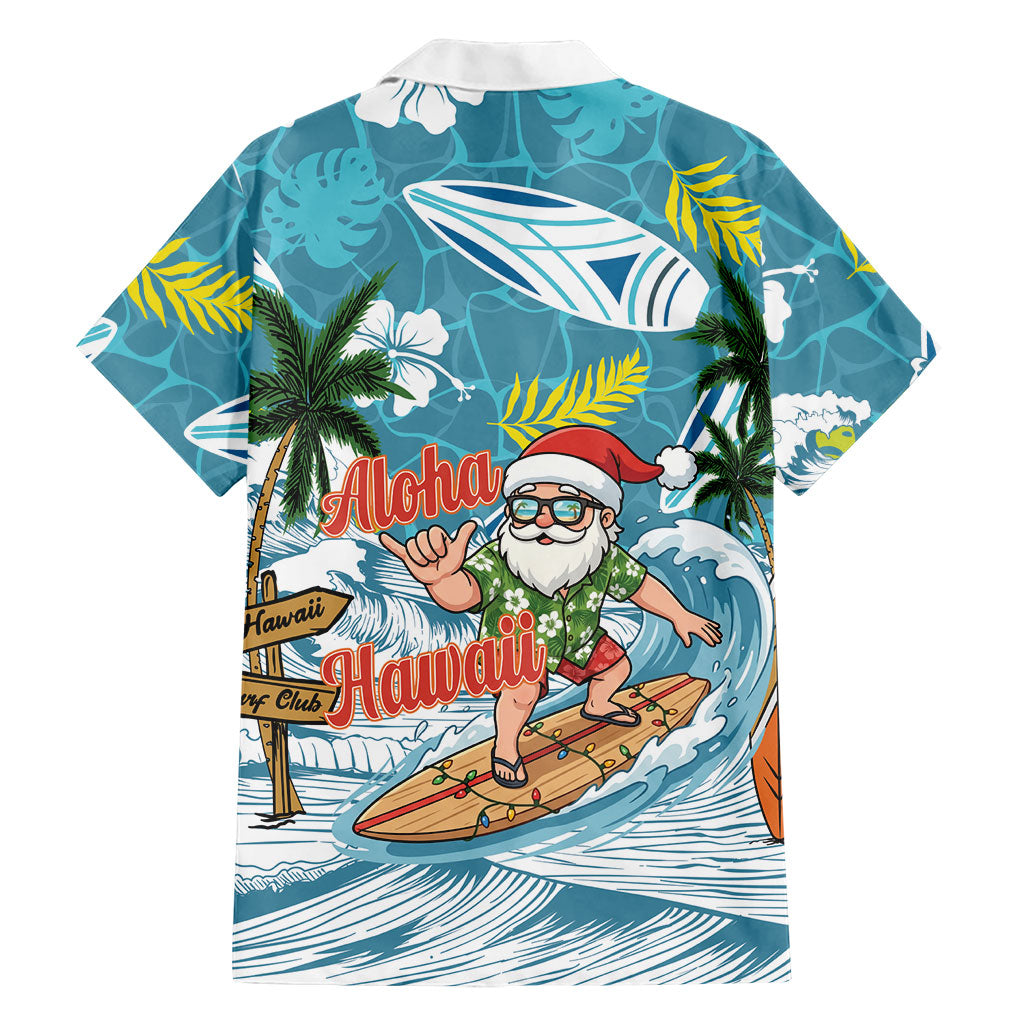 Hawaii Summer Christmas Family Matching Long Sleeve Bodycon Dress and Hawaiian Shirt Surfing Santa Shaka Catch The Wave LT14 - Polynesian Pride