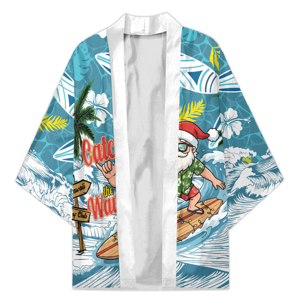 Hawaii Summer Christmas Kimono Surfing Santa Shaka Catch The Wave