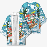 Hawaii Summer Christmas Kimono Surfing Santa Shaka Catch The Wave