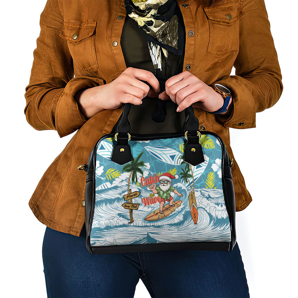 Hawaii Summer Christmas Shoulder Handbag Surfing Santa Shaka Catch The Wave
