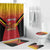 Papua New Guinea Rugby Custom Bathroom Set Go PNG Hunters Polynesian Pattern - Polynesian Pride