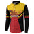 Papua New Guinea Rugby Custom Button Sweatshirt Go PNG Hunters Polynesian Pattern - Polynesian Pride