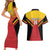 Papua New Guinea Rugby Custom Couples Matching Short Sleeve Bodycon Dress and Hawaiian Shirt Go PNG Hunters Polynesian Pattern - Polynesian Pride