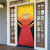 Papua New Guinea Rugby Custom Door Cover Go PNG Hunters Polynesian Pattern - Polynesian Pride