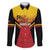 Papua New Guinea Rugby Custom Family Matching Off The Shoulder Long Sleeve Dress and Hawaiian Shirt Go PNG Hunters Polynesian Pattern - Polynesian Pride