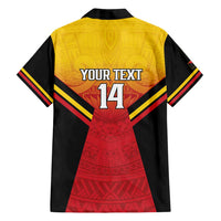 Papua New Guinea Rugby Custom Family Matching Off Shoulder Maxi Dress and Hawaiian Shirt Go PNG Hunters Polynesian Pattern LT14 - Polynesian Pride