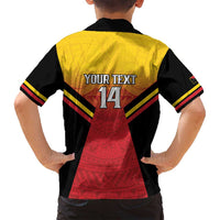 Papua New Guinea Rugby Custom Family Matching Tank Maxi Dress and Hawaiian Shirt Go PNG Hunters Polynesian Pattern - Polynesian Pride