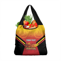 Papua New Guinea Rugby Custom Grocery Bag Go PNG Hunters Polynesian Pattern - Polynesian Pride