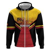 Papua New Guinea Rugby Custom Hoodie Go PNG Hunters Polynesian Pattern - Polynesian Pride