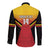Papua New Guinea Rugby Custom Long Sleeve Button Shirt Go PNG Hunters Polynesian Pattern - Polynesian Pride