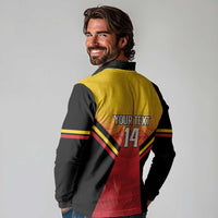 Papua New Guinea Rugby Custom Long Sleeve Polo Shirt Go PNG Hunters Polynesian Pattern - Polynesian Pride