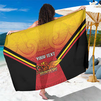 Papua New Guinea Rugby Custom Sarong Go PNG Hunters Polynesian Pattern - Polynesian Pride