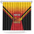Papua New Guinea Rugby Custom Shower Curtain Go PNG Hunters Polynesian Pattern - Polynesian Pride