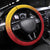 Papua New Guinea Rugby Steering Wheel Cover Go PNG Hunters Polynesian Pattern - Polynesian Pride