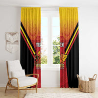 Papua New Guinea Rugby Custom Window Curtain Go PNG Hunters Polynesian Pattern - Polynesian Pride