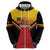 Papua New Guinea Rugby Custom Zip Hoodie Go PNG Hunters Polynesian Pattern - Polynesian Pride