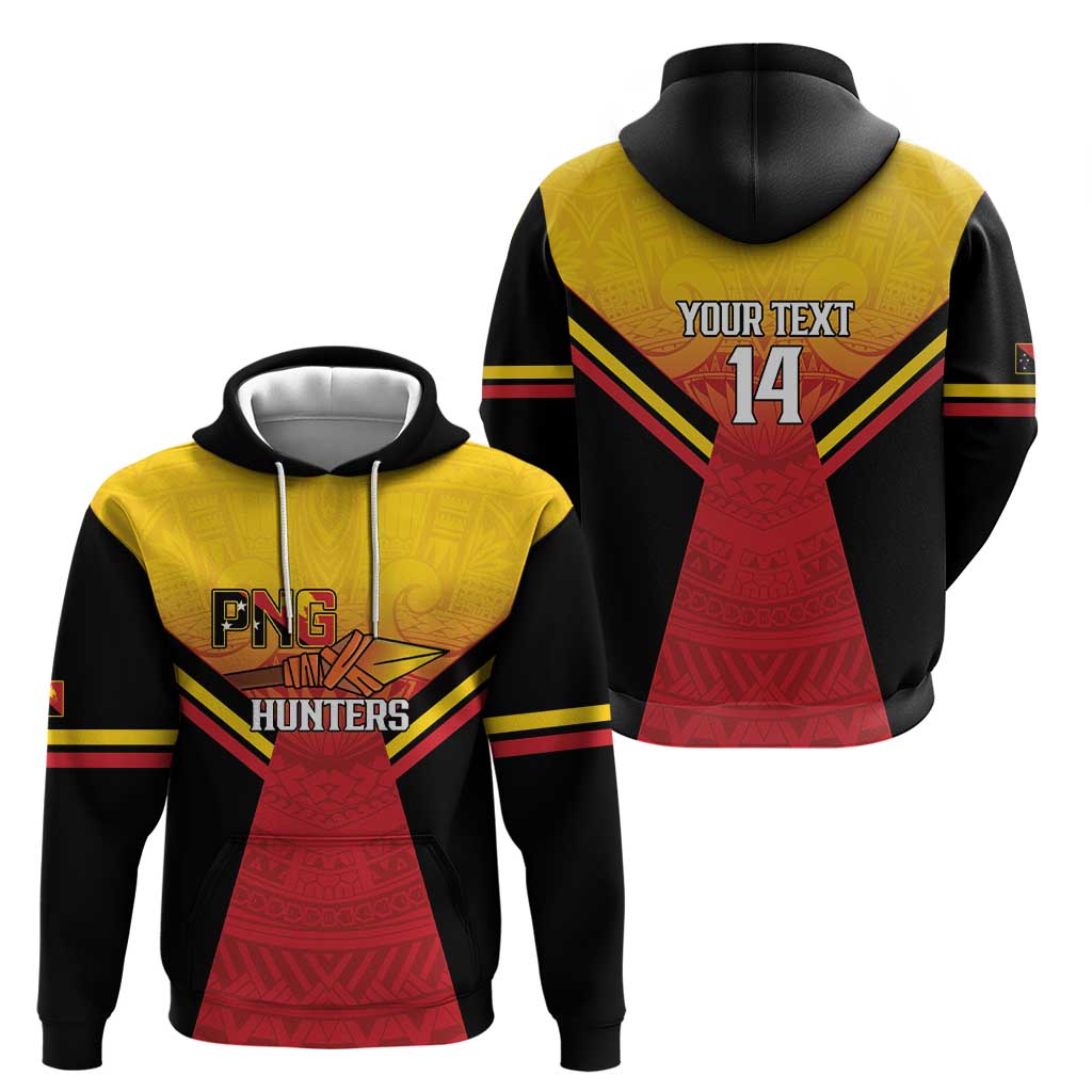 Papua New Guinea Rugby Custom Zip Hoodie Go PNG Hunters Polynesian Pattern - Polynesian Pride