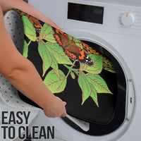 Kamehameha Butterfly Hawaii Bathroom Set Hawaiian Pulelehua Mamaki Orange Green Color