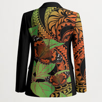 Kamehameha Butterfly Hawaii Blazer Hawaiian Pulelehua Mamaki Orange Green Color
