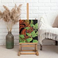 Kamehameha Butterfly Hawaii Canvas Wall Art Hawaiian Pulelehua Mamaki Orange Green Color