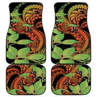 Kamehameha Butterfly Hawaii Car Mats Hawaiian Pulelehua Mamaki Orange Green Color